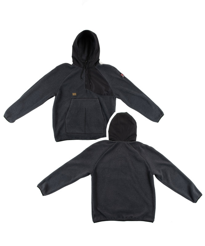 Fleece Half-Zip Hoodie Grey